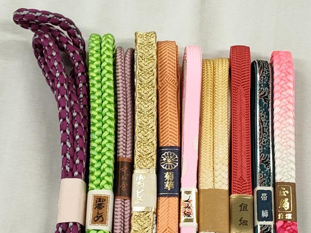 平和屋着物●和装小物 帯締め10本セット 礼装用 笹浪組 角八つ組 金銀糸 逸品 未使用 CABK5091qe