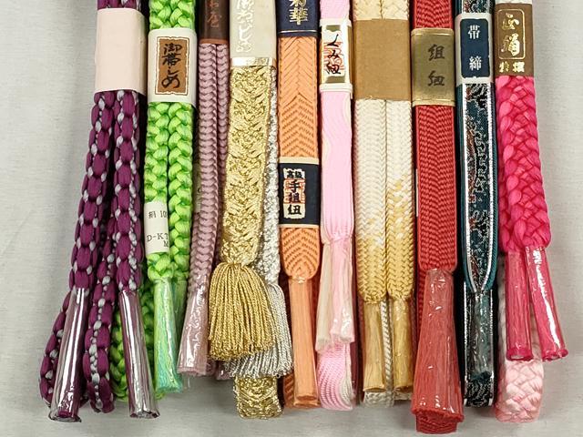 平和屋着物●和装小物 帯締め10本セット 礼装用 笹浪組 角八つ組 金銀糸 逸品 未使用 CABK5091qe
