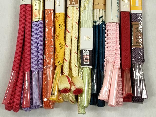平和屋着物●和装小物 帯締め10本セット 高麗組 奈良組 金糸 三越扱い 逸品 未使用 CABK5095qe