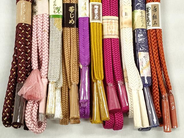 平和屋着物●和装小物 帯締め10本セット 礼装用 冠組 大和組 金銀糸 逸品 未使用 CABK5101qe
