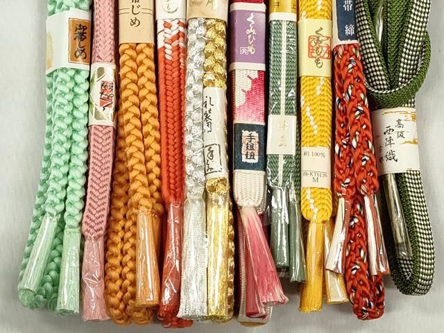 平和屋着物●和装小物 帯締め10本セット 礼装用 高麗組 平源氏組 金銀糸 逸品 未使用 CABK5104qe