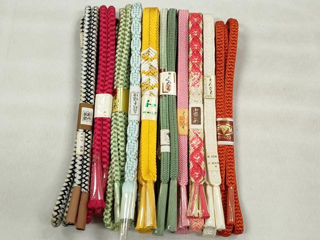 平和屋着物●和装小物 帯締め10本セット 唐組 御岳組 大和組 金銀糸 逸品 未使用 CABK5108qe