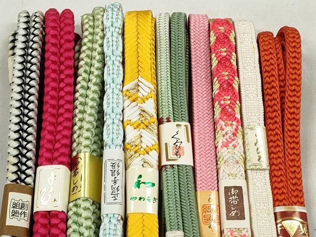平和屋着物●和装小物 帯締め10本セット 唐組 御岳組 大和組 金銀糸 逸品 未使用 CABK5108qe