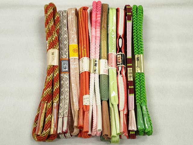 平和屋着物●和装小物 帯締め10本セット 高麗組 大和組 鴨川組 金糸 逸品 未使用 CABK5119qe