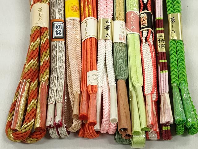 平和屋着物●和装小物 帯締め10本セット 高麗組 大和組 鴨川組 金糸 逸品 未使用 CABK5119qe