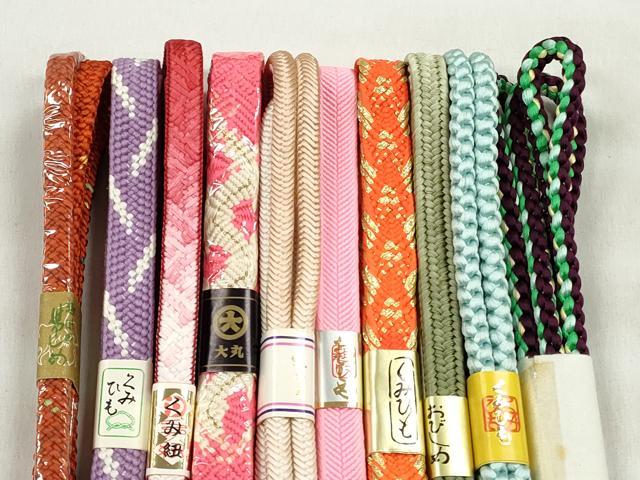 平和屋着物●和装小物 帯締め10本セット 笹浪組 唐組 奈良組 金糸 大丸扱い 逸品 未使用 CABK5121qe
