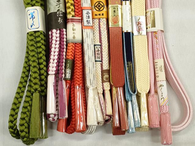 平和屋着物●和装小物 帯締め10本セット 西陣 礼装用 高麗組 金銀糸 松坂屋扱い 逸品 未使用 CABK5124qe