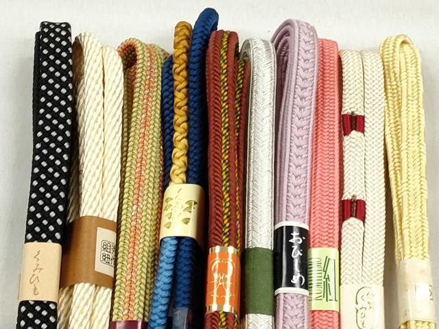 平和屋着物●和装小物 帯締め10本セット 礼装用 冠組 大和組 角八つ組 銀糸 さが美扱い 逸品 未使用 CABK5130qe