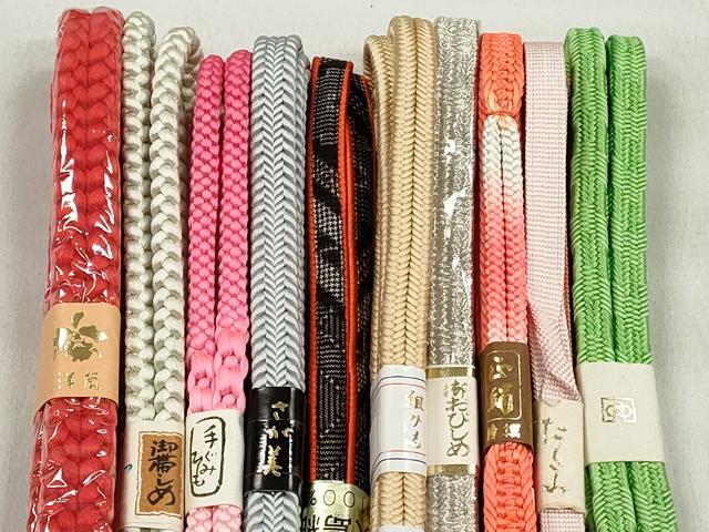 平和屋着物●和装小物 帯締め10本セット 礼装用 冠組 大島紬 銀糸 さが美扱い 逸品 未使用 CABK5132qe