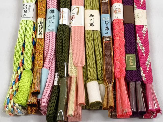 平和屋着物●和装小物 帯締め10本セット 冠組 高麗組 丸源氏組 角八つ組 金銀糸 逸品 未使用 CABK5149qe
