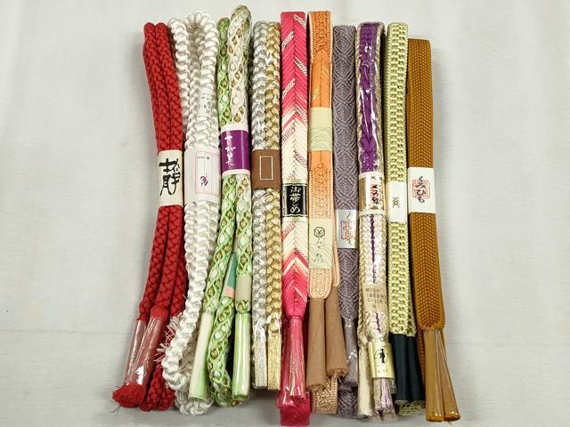 平和屋着物●和装小物 帯締め10本セット 高麗組 唐組 大和組 礼装用 金銀糸 さが美扱い 逸品 未使用 CABK5152qe