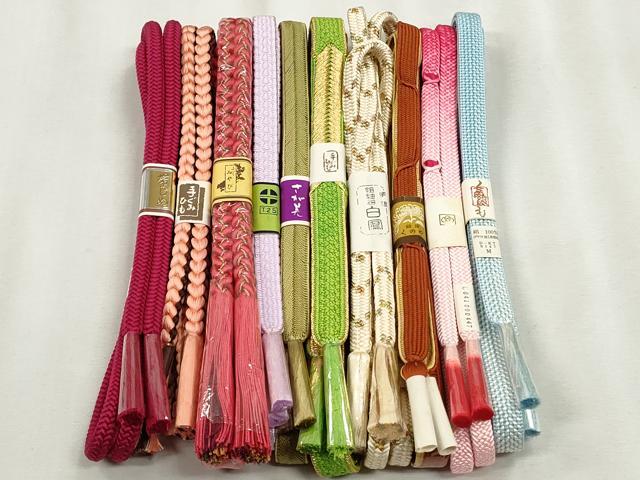 平和屋着物●和装小物 帯締め10本セット 高麗組 御岳組 金銀糸 さが美扱い 逸品 未使用 CABK5154qe