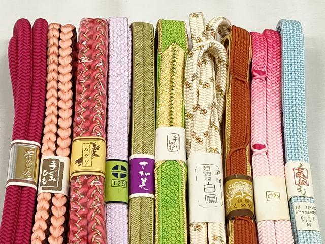 平和屋着物●和装小物 帯締め10本セット 高麗組 御岳組 金銀糸 さが美扱い 逸品 未使用 CABK5154qe