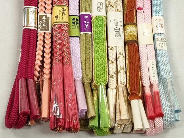 平和屋着物●和装小物 帯締め10本セット 高麗組 御岳組 金銀糸 さが美扱い 逸品 未使用 CABK5154qe