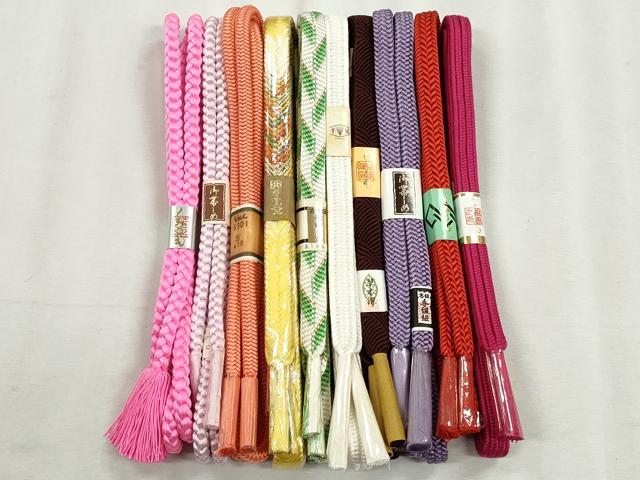 平和屋着物●和装小物 帯締め10本セット 笹浪組 大和組 金糸 逸品 未使用 CABK5162qe