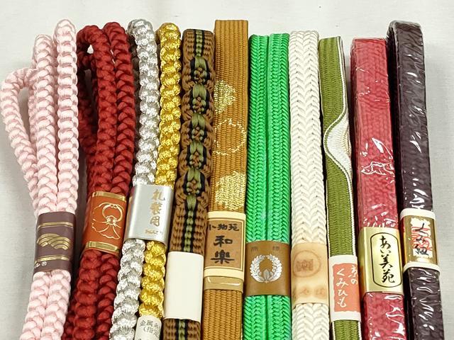 平和屋着物●和装小物 帯締め10本セット 高麗組 御岳組 鎌倉組 礼装用 金糸 逸品 未使用 CABK5165qe