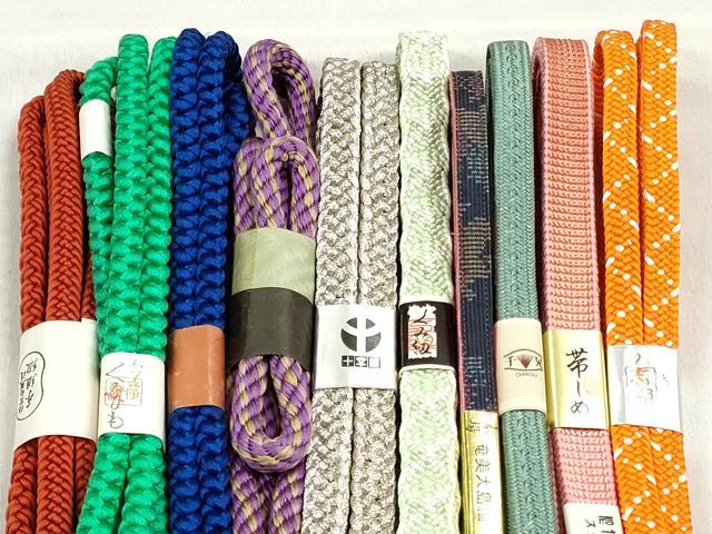 平和屋着物●和装小物 帯締め10本セット 唐織 大島紬 礼装用 金銀糸 逸品 未使用 CABK5173qe