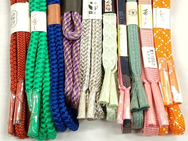 平和屋着物●和装小物 帯締め10本セット 唐織 大島紬 礼装用 金銀糸 逸品 未使用 CABK5173qe