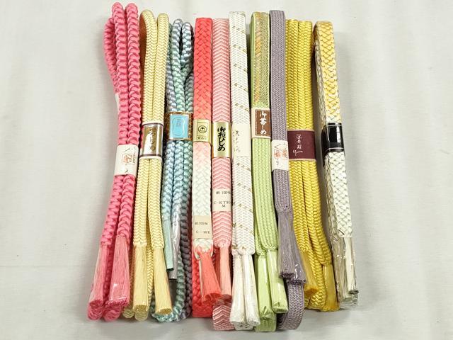 平和屋着物●和装小物 帯締め10本セット 高麗組 礼装用 金糸 大丸扱い 逸品 未使用 CABK5175qe