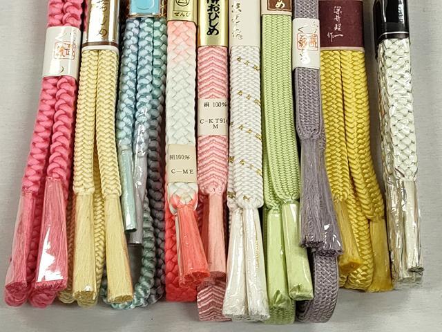 平和屋着物●和装小物 帯締め10本セット 高麗組 礼装用 金糸 大丸扱い 逸品 未使用 CABK5175qe