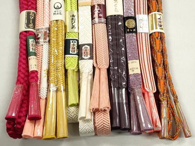 平和屋着物●和装小物 帯締め10本セット 冠組 笹浪組 礼装用 金糸 鈴乃屋扱い 逸品 未使用 CABK5176qe