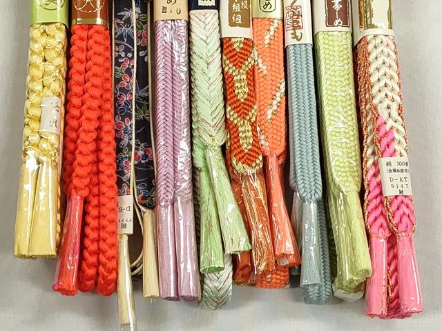 平和屋着物●和装小物 帯締め10本セット 唐組 大和組 奈良組 金糸 逸品 未使用 CABK5177qe