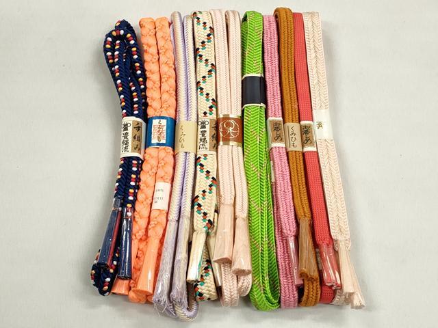 平和屋着物●和装小物 帯締め10本セット 笹浪組 冠組 奈良組 金糸 逸品 未使用 CABK5178qe