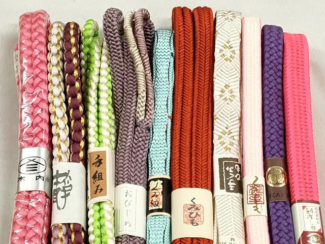 平和屋着物●和装小物 帯締め10本セット 冠組 唐組 鴨川組 礼装用 金糸 逸品 未使用 CABK5181qe