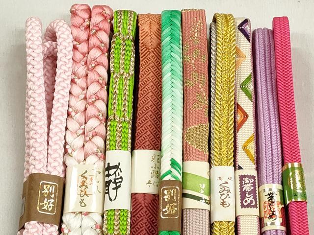 平和屋着物●和装小物 帯締め10本セット 高麗組 大和組 礼装用 金銀糸 逸品 未使用 CABK5182qe