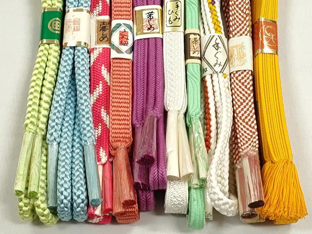 平和屋着物●和装小物 帯締め10本セット 冠組 高麗組 鎌倉組 金糸 逸品 未使用 CABK5187qe