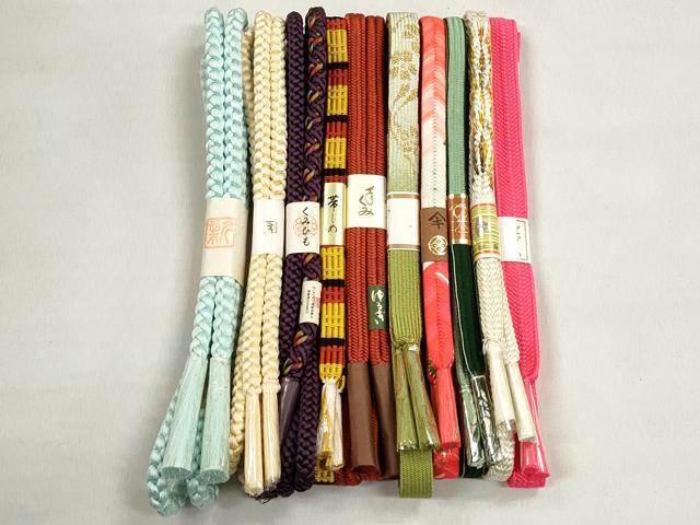 平和屋着物●和装小物 帯締め10本セット 高麗組 冠組 大和組 金糸 逸品 未使用 CABK5190qe