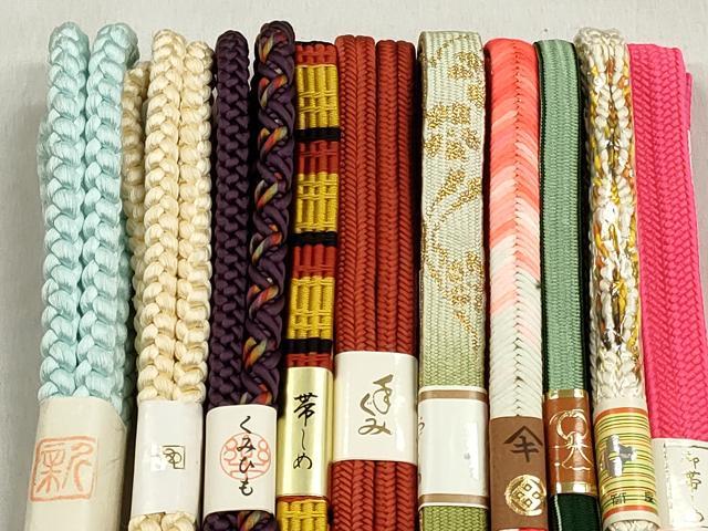 平和屋着物●和装小物 帯締め10本セット 高麗組 冠組 大和組 金糸 逸品 未使用 CABK5190qe