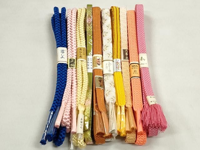 平和屋着物●和装小物 帯締め10本セット 唐組 笹浪組 礼装用 金糸 逸品 未使用 CABK5192qe