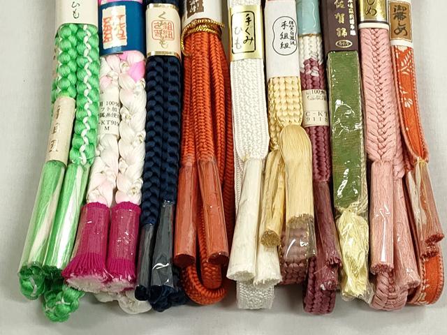 平和屋着物●和装小物 帯締め10本セット 佐賀錦 御岳組 高麗組 金糸 逸品 未使用 CABK5197qe