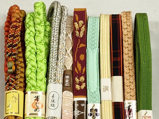 平和屋着物●和装小物 帯締め10本セット 高麗組 平源氏組 丸源氏組 長尺 金銀糸 やまと誂製 逸品 未使用 CABK5198qe