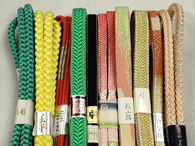 平和屋着物●和装小物 帯締め10本セット 佐賀錦 高麗組 奈良組 礼装用 金銀糸 さが美扱い 逸品 未使用 CABK5199qe