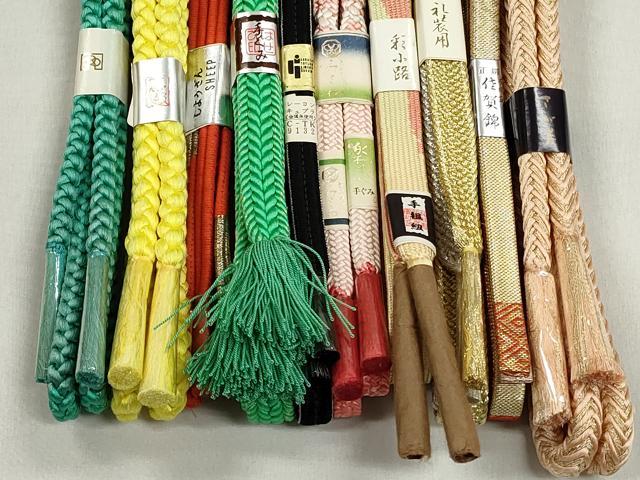 平和屋着物●和装小物 帯締め10本セット 佐賀錦 高麗組 奈良組 礼装用 金銀糸 さが美扱い 逸品 未使用 CABK5199qe