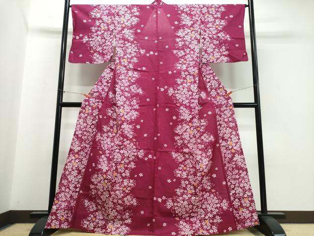 平和屋着物∴夏物 松田聖子 SEIKOMATSUDA 浴衣 枝桜 日本製 綿 逸品 CABK5209ng
