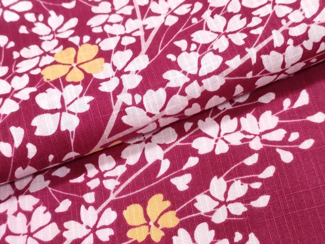 平和屋着物∴夏物 松田聖子 SEIKOMATSUDA 浴衣 枝桜 日本製 綿 逸品 CABK5209ng
