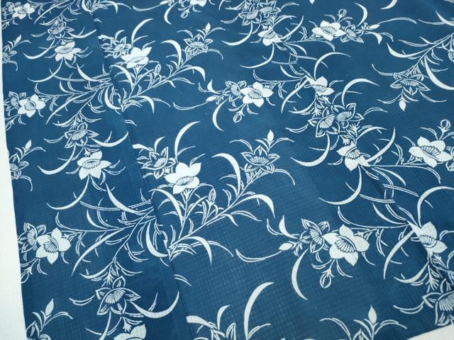 平和屋着物∴夏物 浴衣 綿紅梅 桔梗文 綿 逸品 CABK5220ng