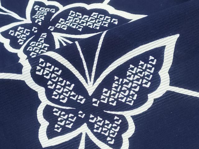 平和屋着物∴夏物 浴衣 綿絽 舞蝶文 綿 逸品 CABK5224ng