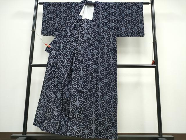 平和屋着物∴夏物 浴衣 有松鳴海絞り 麻の葉文様 綿 逸品 CABK5250ng