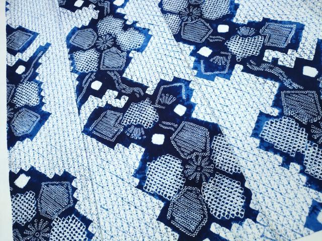 平和屋着物∴夏物 浴衣 有松鳴海絞り 枝梅文 綿 逸品 CABK5268ng