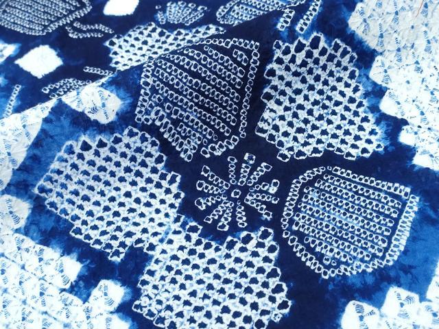 平和屋着物∴夏物 浴衣 有松鳴海絞り 枝梅文 綿 逸品 CABK5268ng