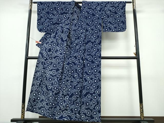 平和屋着物∴夏物 浴衣 有松鳴海絞り 舞花尽くし 綿 逸品 CABK5281ng