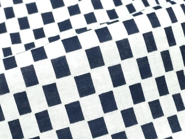 平和屋着物∴夏物 浴衣 注染 手縫い 市松文様 綿 逸品 CABK5301ng