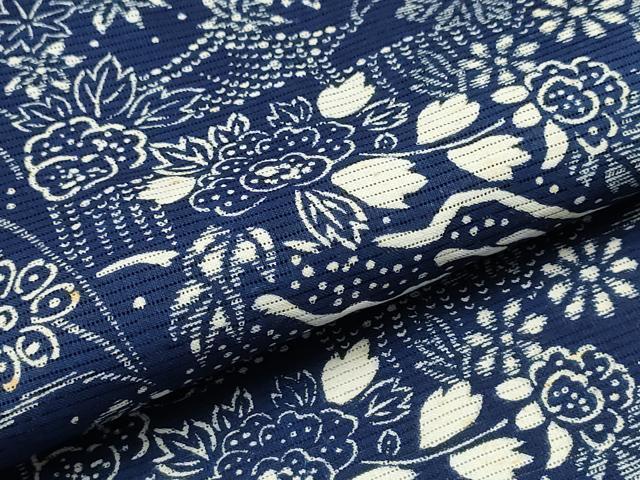 平和屋着物∴夏物 浴衣 綿絽 御所解花文 綿 逸品 CABK5320ng