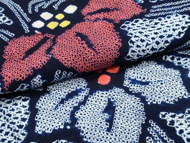平和屋着物∴夏物 浴衣 有松鳴海絞り 流水杜若 綿 逸品 CABK5329ng