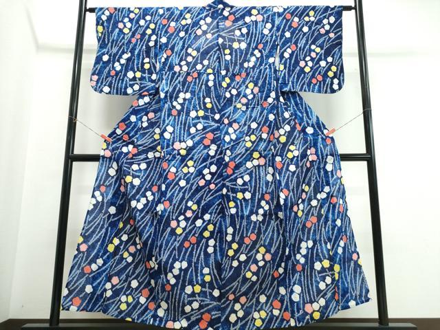 平和屋着物∴夏物 浴衣 有松鳴海絞り 草花尽くし 綿 逸品 CABK5349ng