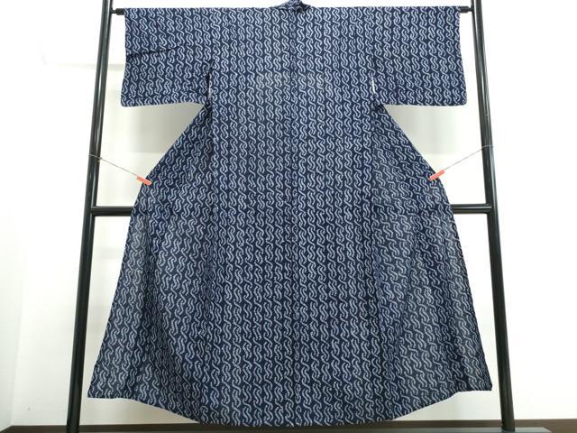 平和屋着物∴夏物 浴衣 有松鳴海絞り 幾何学文様 綿 逸品 CABK5352ng